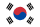 韩国国旗图标，白底中央太极图案四角配以黑色卦符，代表韩国国家足球队