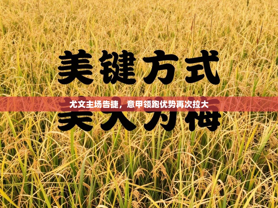 尤文主场告捷，意甲领跑优势再次拉大  第1张